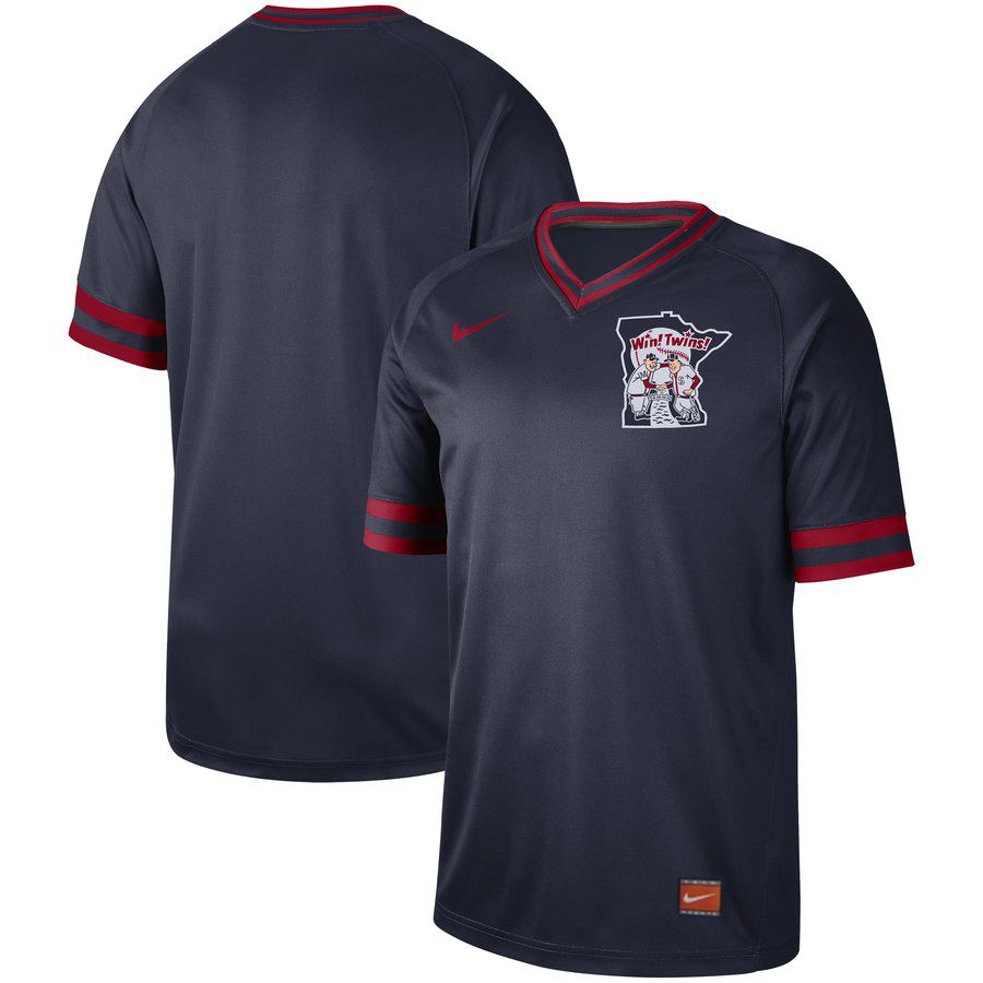 2019 Men MLB Minnesota Twins blank blue Nike Cooperstown Collection Jerseys